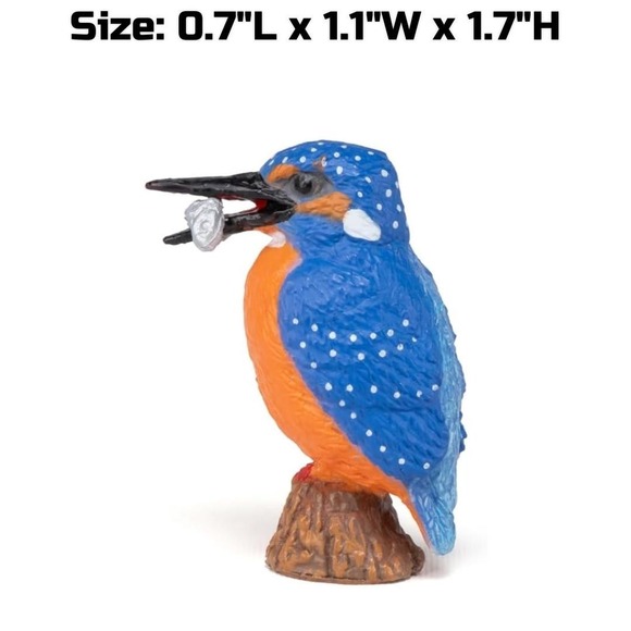 Common Kingfisher Figurine - Hand Painted Wild Bird Toy Action Figure - New Papo - Picture 3 of 7